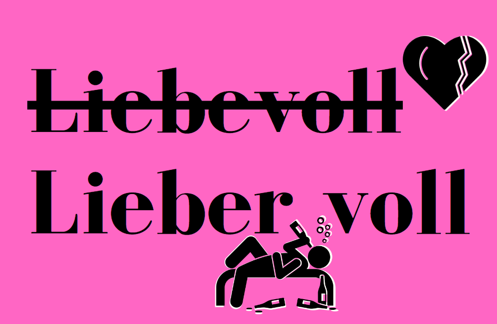 Lustiger Partysticker Lieber Voll zum Saufen